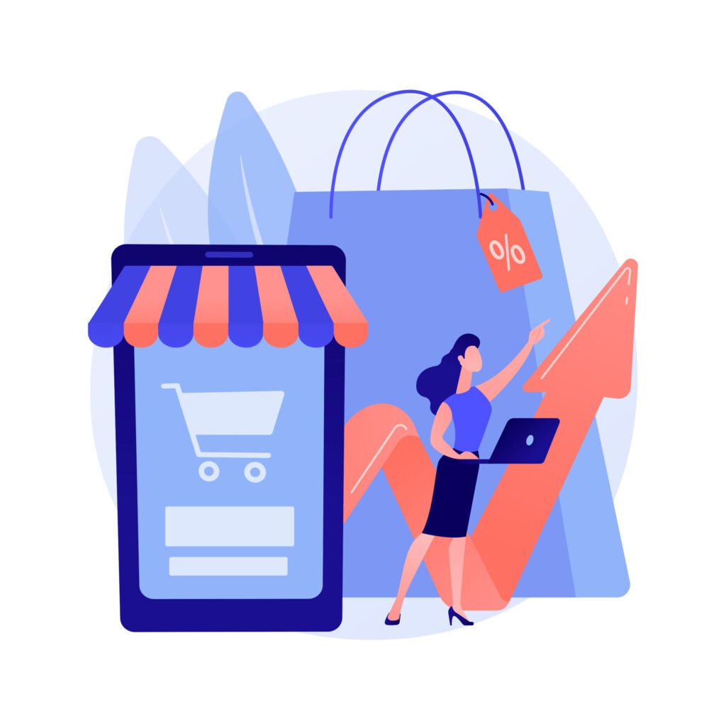 Illustration of a blue megaphone with exclamation marks and speech bubbles in the background. The words Landing Page appear above, and a stylized W logo is in the lower right corner.
